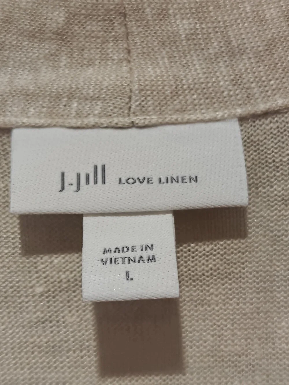 NWOT 100% Linen J. Jill Love Linen Large Cardigan Beige Cream Tan Long Flowy